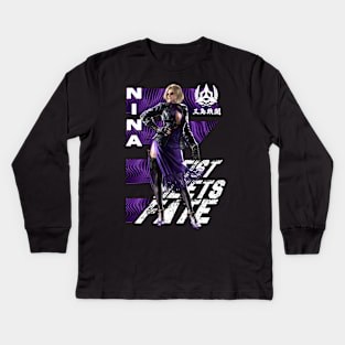 Nina (Tekken 8) Kids Long Sleeve T-Shirt